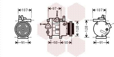Van Wezel 8200K215 - Compressore, Climatizzatore www.autoricambi360.it