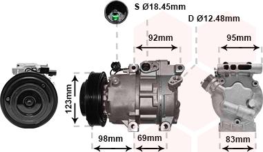 Van Wezel 8200K239 - Compressore, Climatizzatore www.autoricambi360.it