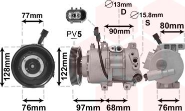 Van Wezel 8200K273 - Compressore, Climatizzatore www.autoricambi360.it