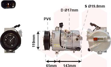 Van Wezel 8201K718 - Compressore, Climatizzatore www.autoricambi360.it