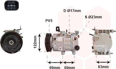 Van Wezel 8201K717 - Compressore, Climatizzatore www.autoricambi360.it