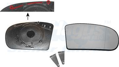 Van Wezel 3032838 - Vetro specchio, Specchio esterno www.autoricambi360.it