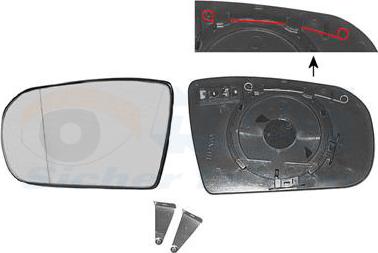 Van Wezel 3029838 - Vetro specchio, Specchio esterno www.autoricambi360.it