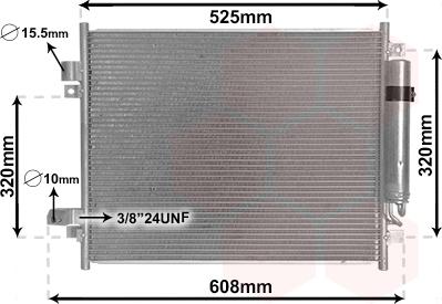 Van Wezel 33005428 - Condensatore, Climatizzatore www.autoricambi360.it