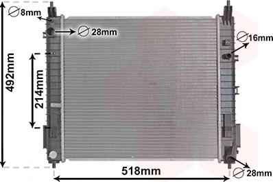 Van Wezel 33012710 - Radiatore, Raffreddamento motore www.autoricambi360.it