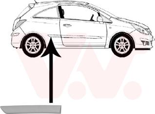 Van Wezel 3750410 - Modanatura decorativa / protettiva, Fiancata www.autoricambi360.it