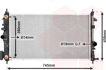 Van Wezel 37002473 - Radiatore, Raffreddamento motore www.autoricambi360.it