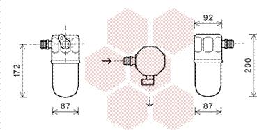 Van Wezel 3700D563 - Essiccatore, Climatizzatore www.autoricambi360.it