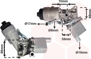 Van Wezel 37013718 - Radiatore olio, Olio motore www.autoricambi360.it