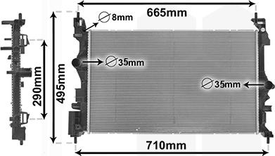 Van Wezel 37012701 - Radiatore, Raffreddamento motore www.autoricambi360.it
