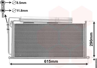 Van Wezel 29005007 - Condensatore, Climatizzatore www.autoricambi360.it