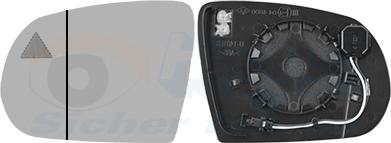 Van Wezel 2128835 - Vetro specchio, Specchio esterno www.autoricambi360.it