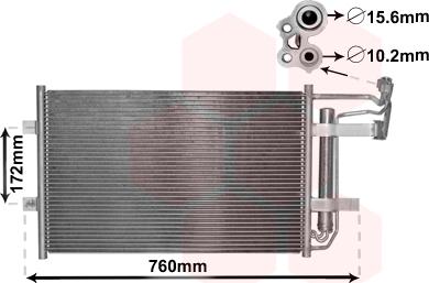 Van Wezel 27005252 - Condensatore, Climatizzatore www.autoricambi360.it