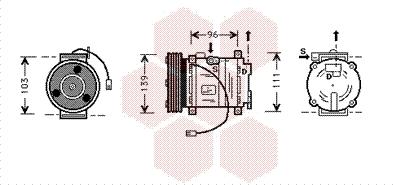 Van Wezel 2700K007 - Compressore, Climatizzatore www.autoricambi360.it