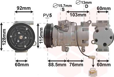 Van Wezel 2700K251 - Compressore, Climatizzatore www.autoricambi360.it