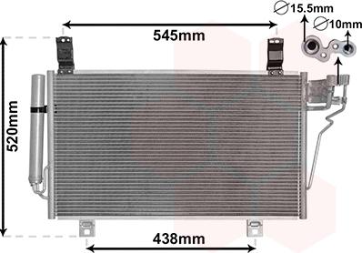 Van Wezel 27015700 - Condensatore, Climatizzatore www.autoricambi360.it