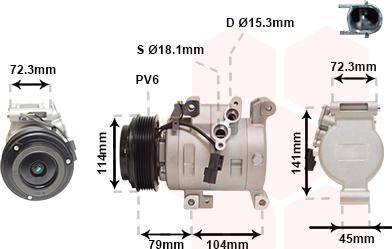 Van Wezel 2701K702 - Compressore, Climatizzatore www.autoricambi360.it
