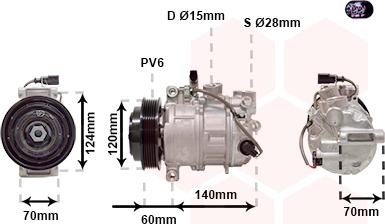 Van Wezel 7401K702 - Compressore, Climatizzatore www.autoricambi360.it