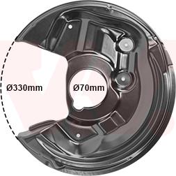 Van Wezel 7606374 - Lamiera paraspruzzi, Disco freno www.autoricambi360.it