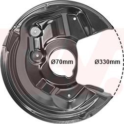 Van Wezel 7606373 - Lamiera paraspruzzi, Disco freno www.autoricambi360.it