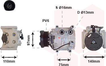 Van Wezel 7700K025 - Compressore, Climatizzatore www.autoricambi360.it
