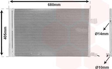 Van Wezel 77015701 - Condensatore, Climatizzatore www.autoricambi360.it