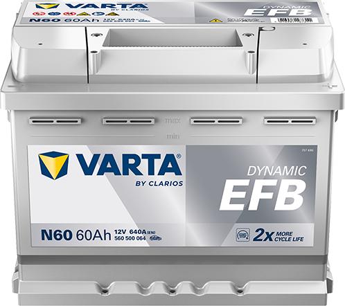 Varta 560500064K262 - Batteria avviamento www.autoricambi360.it