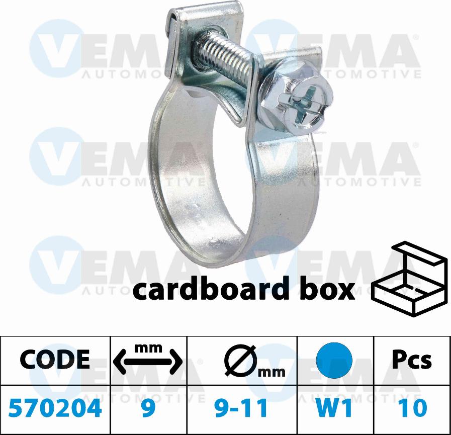 VEMA 570204 - Fascetta fissaggio, Serbatoio carburante www.autoricambi360.it
