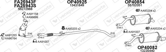 Veneporte 400764 - Impianto gas scarico www.autoricambi360.it