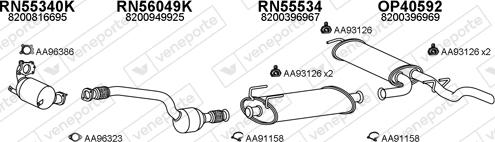 Veneporte 550814 - Impianto gas scarico www.autoricambi360.it