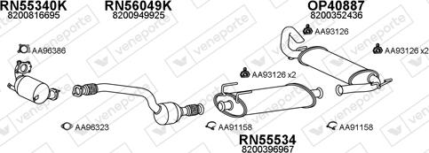 Veneporte 550815 - Impianto gas scarico www.autoricambi360.it
