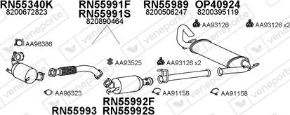 Veneporte 550811 - Impianto gas scarico www.autoricambi360.it