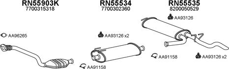 Veneporte 550361 - Impianto gas scarico www.autoricambi360.it