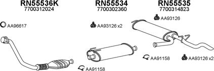 Veneporte 550380 - Impianto gas scarico www.autoricambi360.it