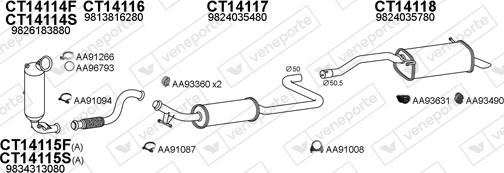 Veneporte 770487 - Impianto gas scarico www.autoricambi360.it