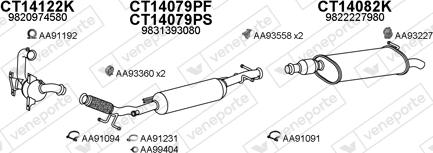 Veneporte 150860 - Impianto gas scarico www.autoricambi360.it