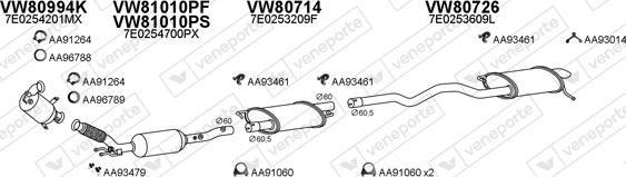 Veneporte 800992 - Impianto gas scarico www.autoricambi360.it