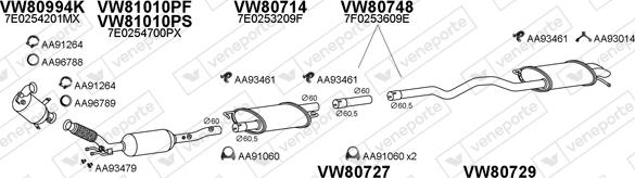 Veneporte 800987 - Impianto gas scarico www.autoricambi360.it