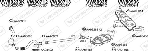 Veneporte 800846 - Impianto gas scarico www.autoricambi360.it