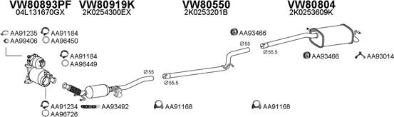 Veneporte 800829 - Impianto gas scarico www.autoricambi360.it