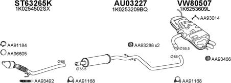 Veneporte 800294 - Impianto gas scarico www.autoricambi360.it