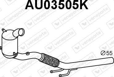Veneporte AU03505K - Catalizzatore www.autoricambi360.it