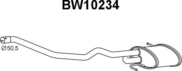 Veneporte BW10234 - Silenziatore posteriore www.autoricambi360.it