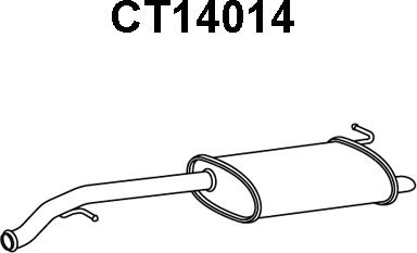 Veneporte CT14014 - Silenziatore posteriore www.autoricambi360.it