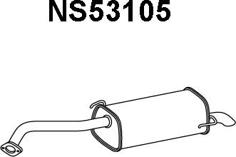 Veneporte NS53105 - Silenziatore posteriore www.autoricambi360.it