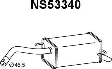 Veneporte NS53340 - Silenziatore posteriore www.autoricambi360.it