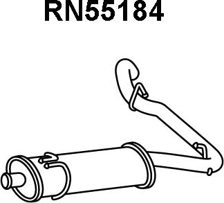 Veneporte RN55184 - Silenziatore posteriore www.autoricambi360.it