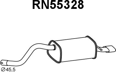 Veneporte RN55328 - Silenziatore posteriore www.autoricambi360.it
