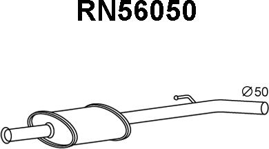 Veneporte RN56050 - Silenziatore anteriore www.autoricambi360.it