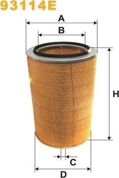 WIX Filters 93114E - Filtro aria www.autoricambi360.it